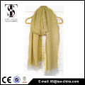 Fashion style high quality designer yellow loop yarn scarves